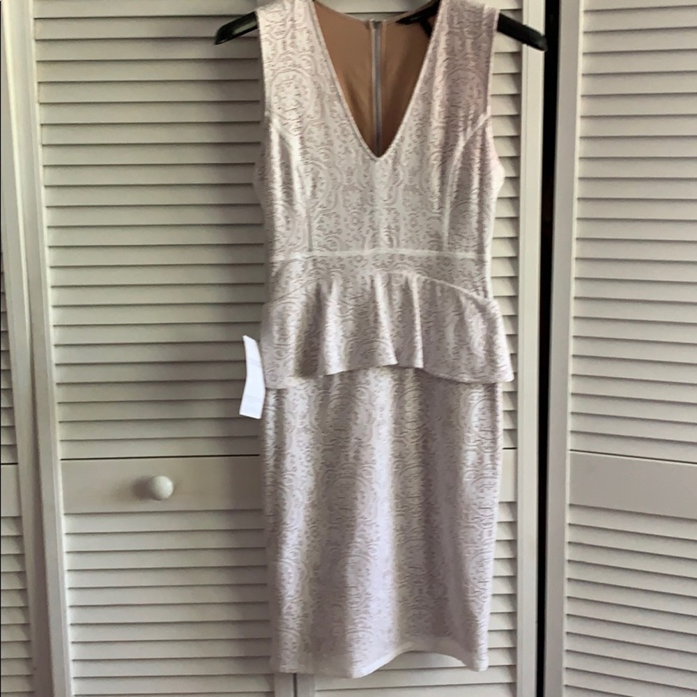 BCBG white lace dress